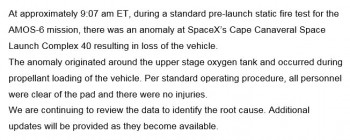 Status SpaceX po wybuchu.